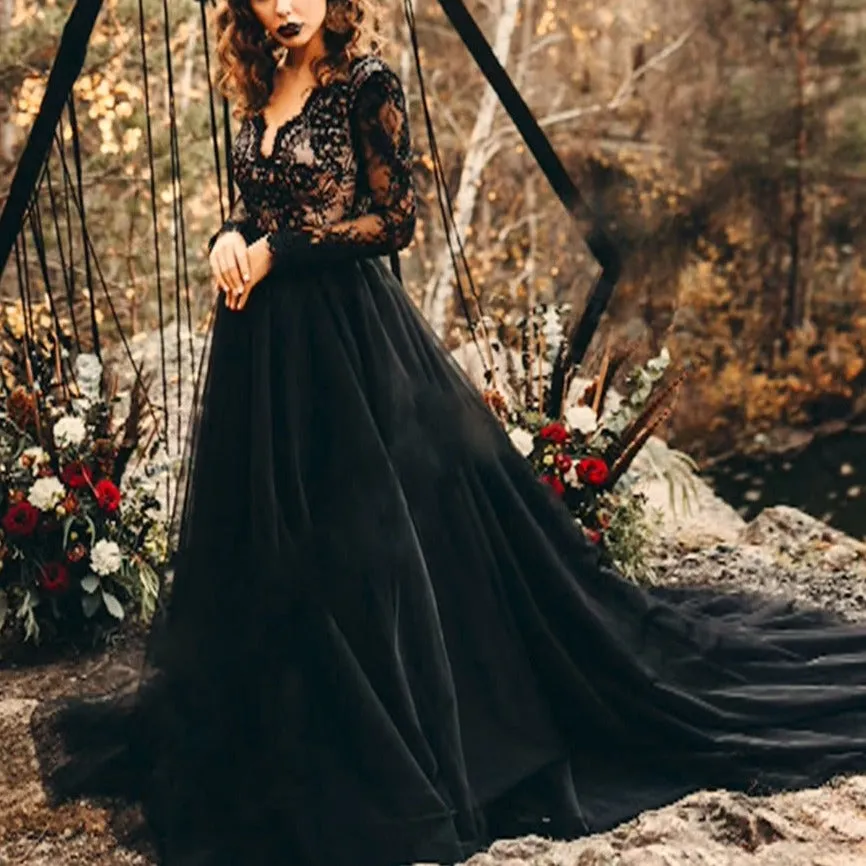 Midnight Mystique Wedding Gown