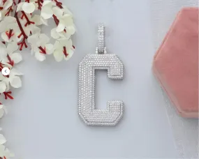 Moissanite Customize Initial Name Letter HIP HOP Pendant P 6