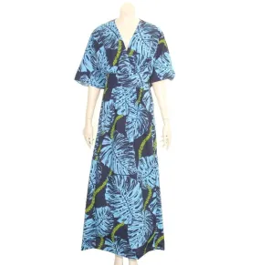 Monstera Leaf Japanese Style Caftan