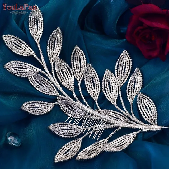 TOPQUEEN HP452 Bridal Tiara Wedding Comb Hair Accessories Crystal Women Headpiece with Comb Rhinestone Pageant Headdresses - S466053770