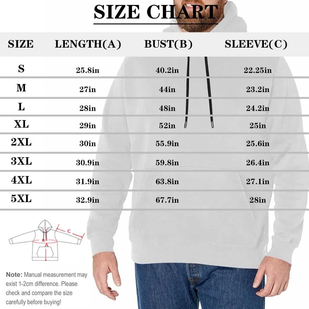 [Thickened Fabric] Custom Pet Face Dog Bone Paw Print Blue Men's Fleece Thickened Hoodies Personalized Turtleneck Pullover Hooded Design Your Own Hoodie