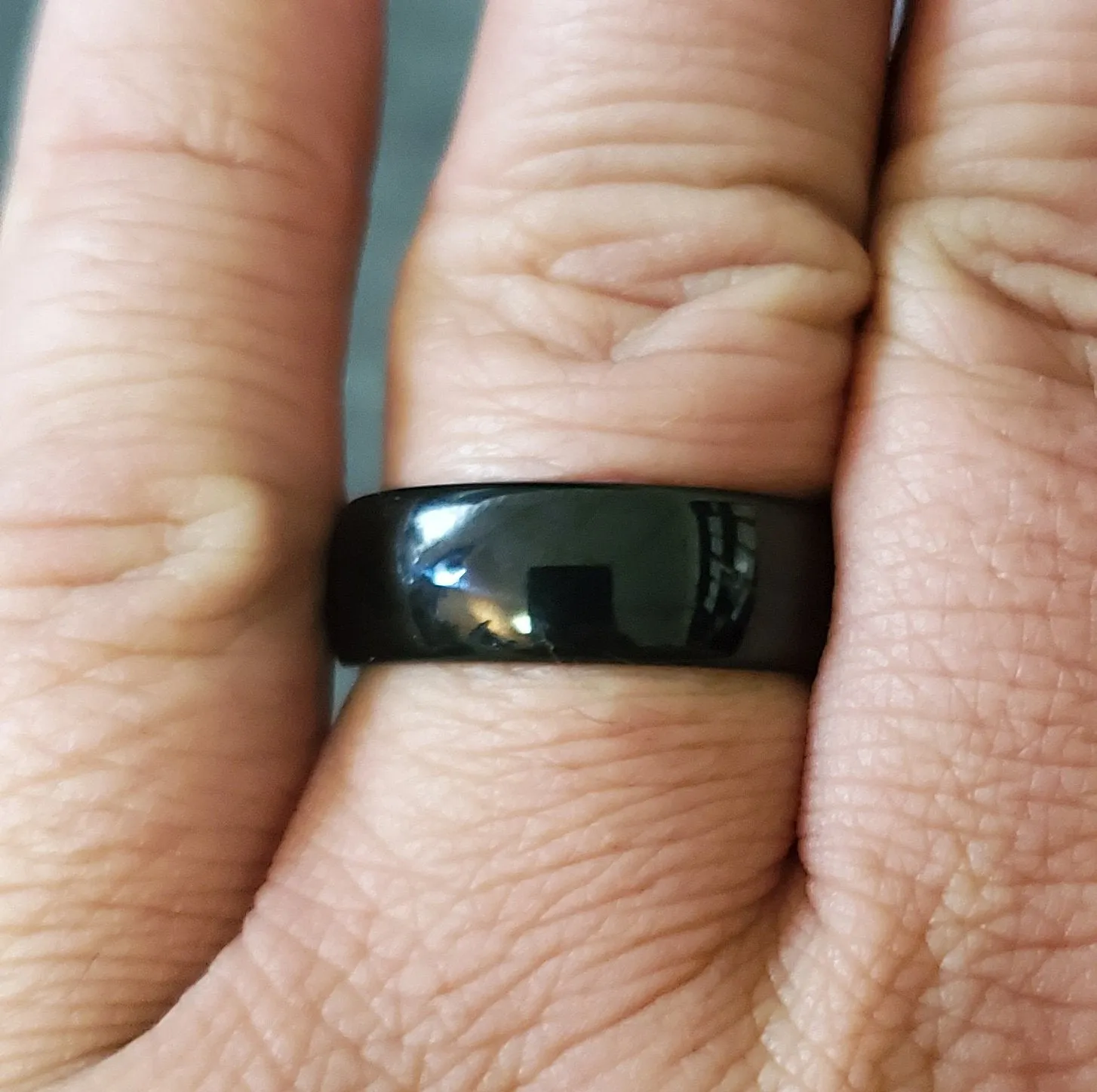 Custom Engraved Men's Black Tungsten Wedding Ring - Wedding Ring For Guy's