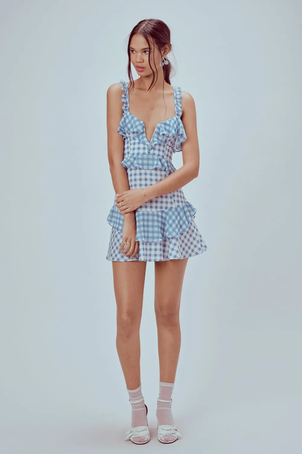 For Love and Lemons Dixie Ruffled Mini Dress