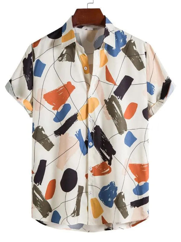 Graffiti Slim Fit Men Shirt