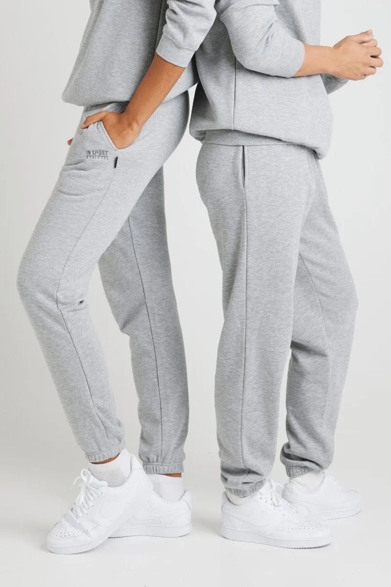 INSPORT UNISEX ALASKA GREY ELASTIC LEG TRACKPANTS