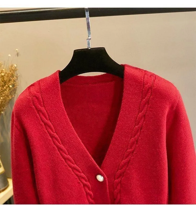 V-Neck Women Cardigan Sweaters