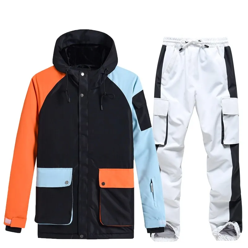 Women's and Men's Ski Jackets and Pants Set Windproof Waterproof  Snow Suit