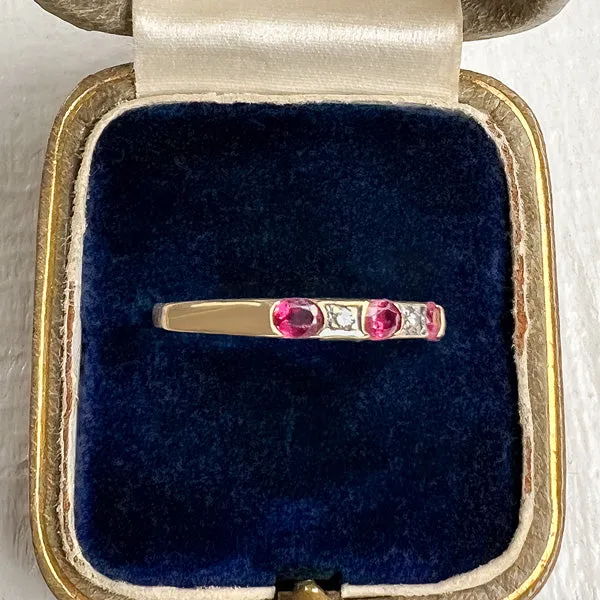 Ruby & Diamond Wedding Band