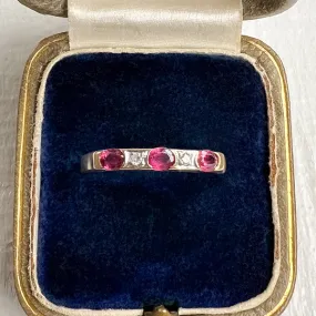 Ruby & Diamond Wedding Band