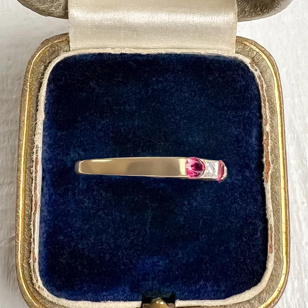 Ruby & Diamond Wedding Band