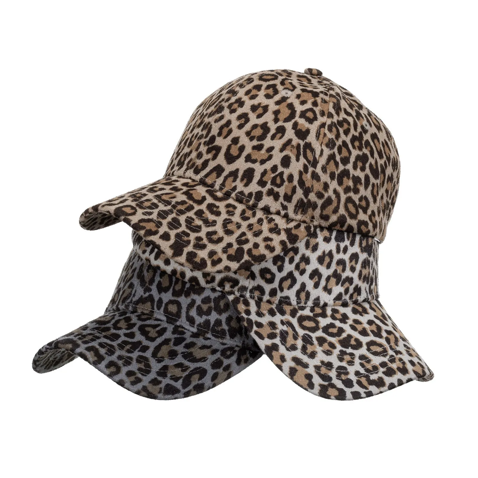 Unisex Polyester Mesh Leopard Stitching Outdoor Breathable Hip Hop Sunshade Baseball Cap Fashion Sunhat