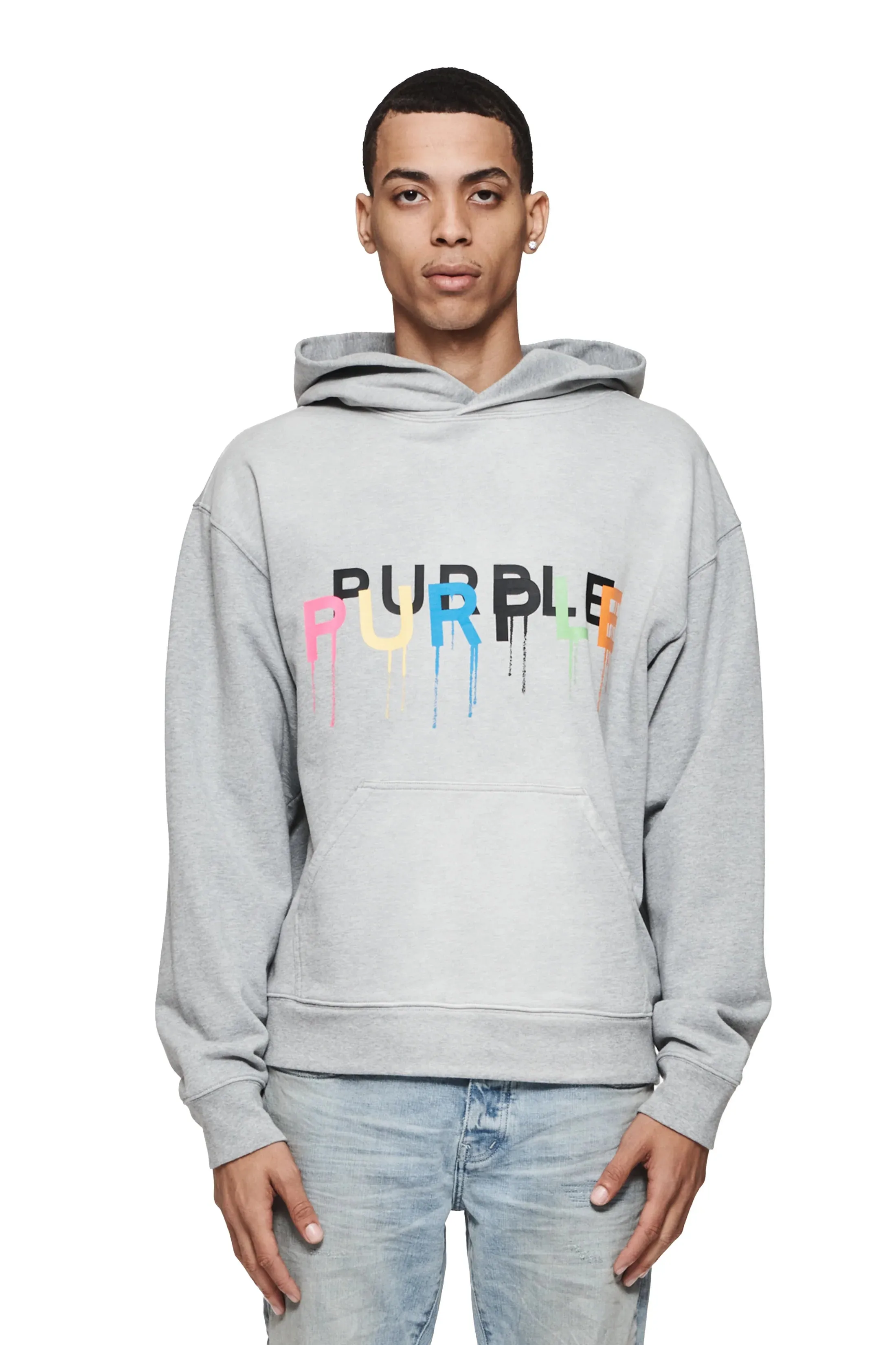 PURPLE BRAND Painted Wordmark Hoodie