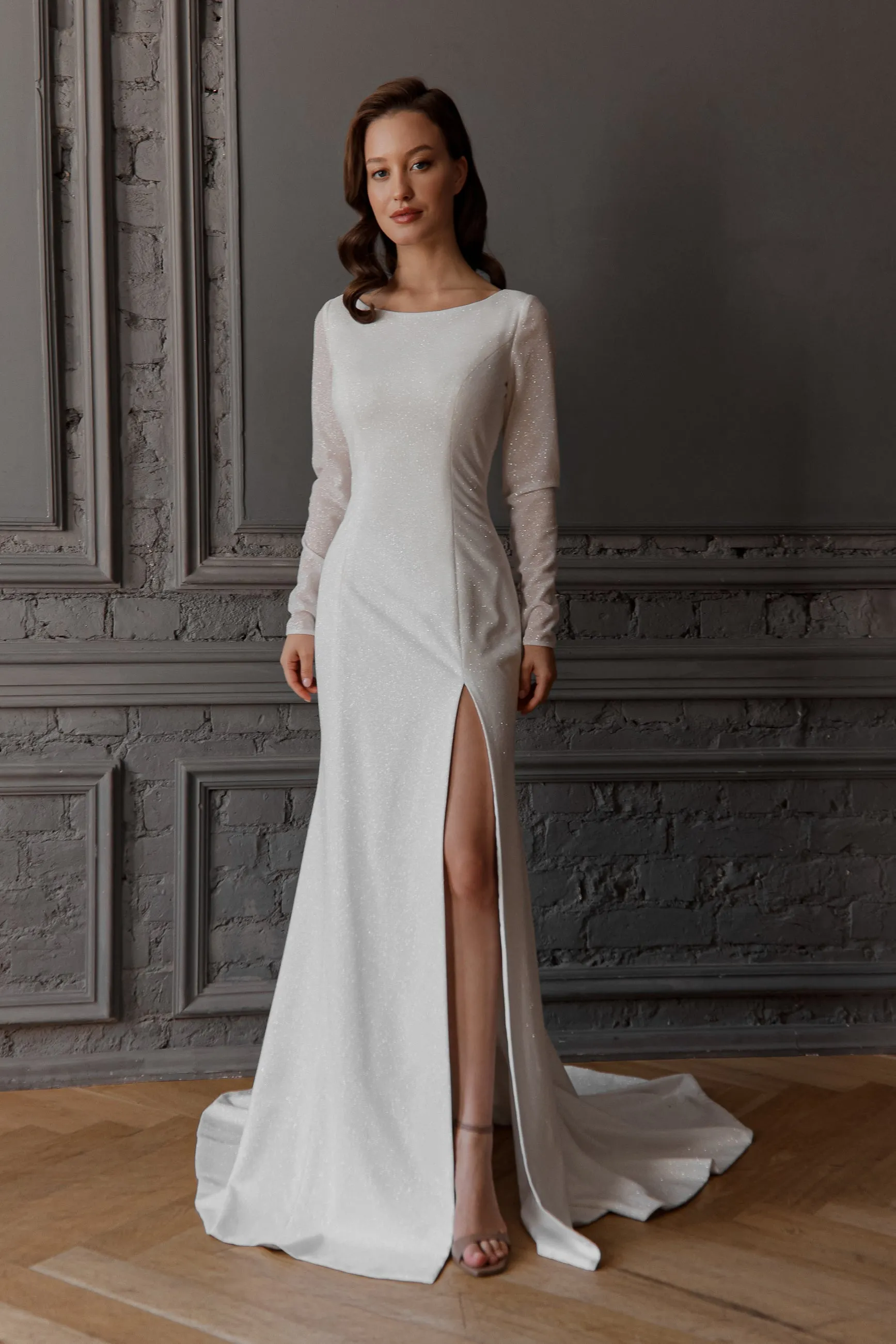 Shimmery Wedding Dress Celine