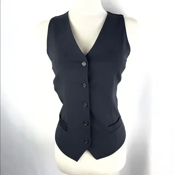 Dolce Gabbana Black with Satin Trim Vest