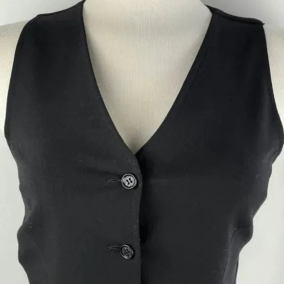 Dolce Gabbana Black with Satin Trim Vest