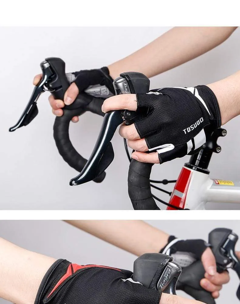 Cycling Bike Half Finger Non-slip Gloves Shockproof Summer Breathable MTB Road Bicycle Gloves Men Women Cycling Equipment