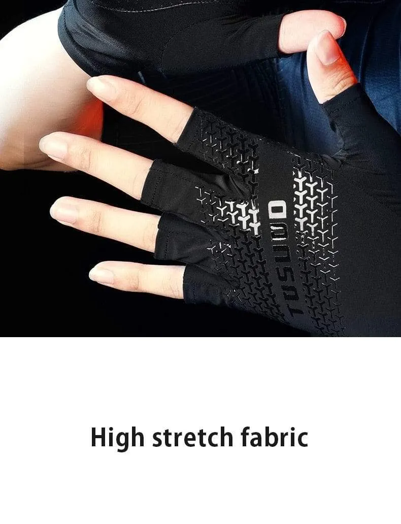 Cycling Bike Half Finger Non-slip Gloves Shockproof Summer Breathable MTB Road Bicycle Gloves Men Women Cycling Equipment