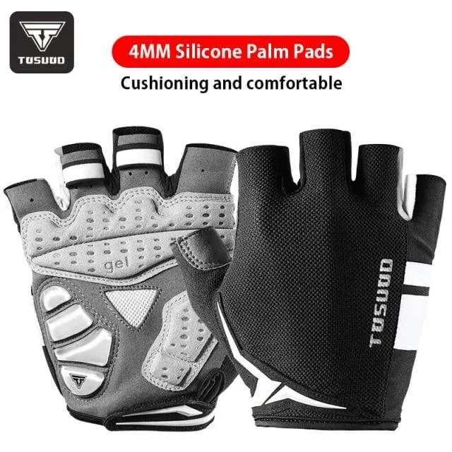 Cycling Bike Half Finger Non-slip Gloves Shockproof Summer Breathable MTB Road Bicycle Gloves Men Women Cycling Equipment