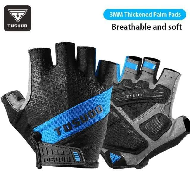 Cycling Bike Half Finger Non-slip Gloves Shockproof Summer Breathable MTB Road Bicycle Gloves Men Women Cycling Equipment