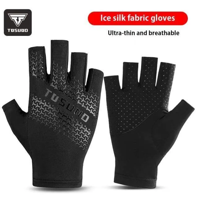 Cycling Bike Half Finger Non-slip Gloves Shockproof Summer Breathable MTB Road Bicycle Gloves Men Women Cycling Equipment