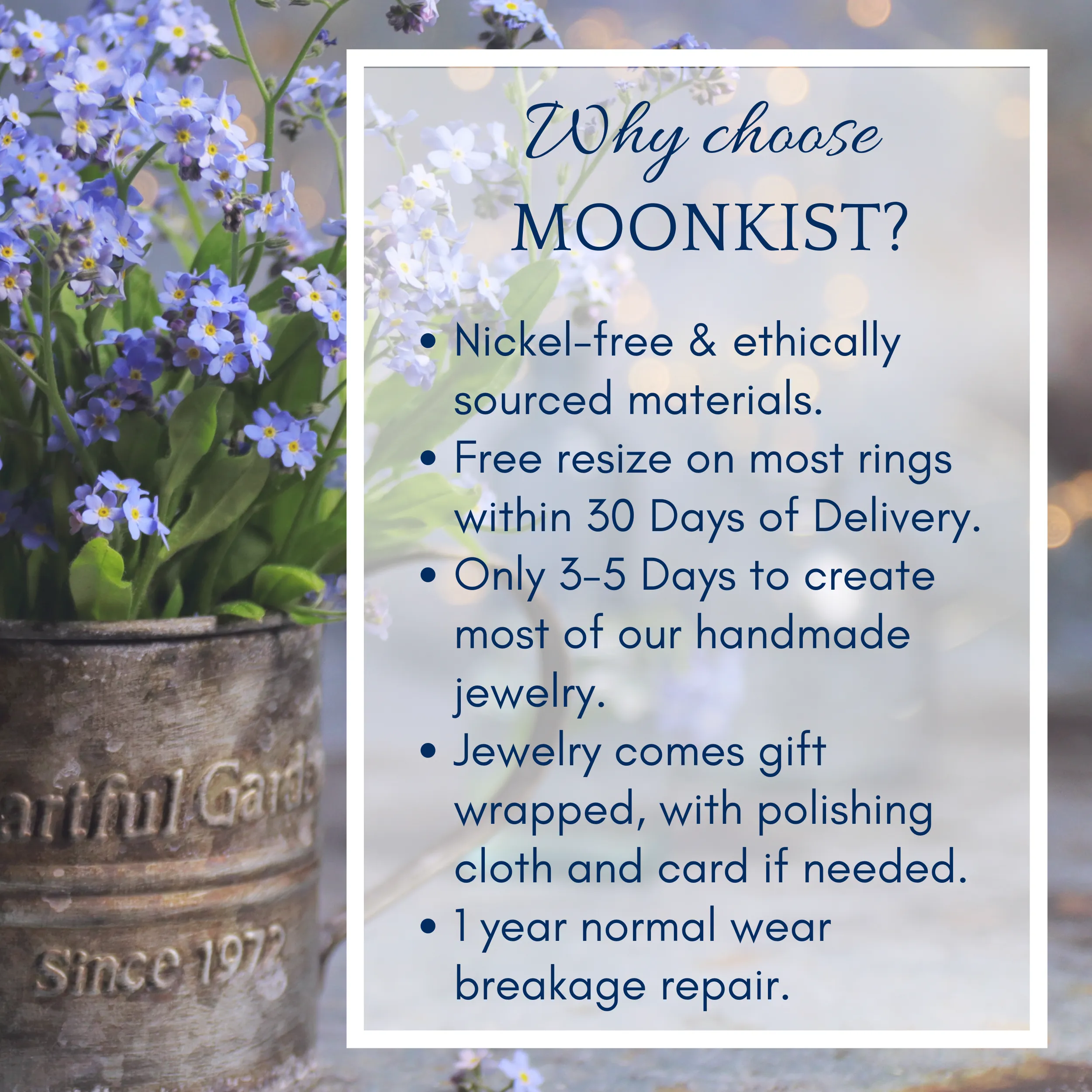 Narrow Periwinkle Flower Wedding Band | Moonkist Designs