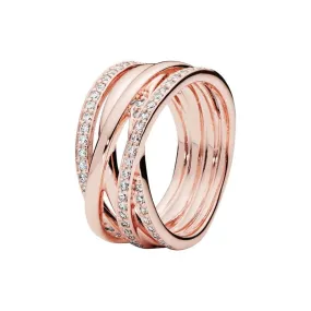 Stylish Sterling Silver Zircon Sparkling Ring For Women