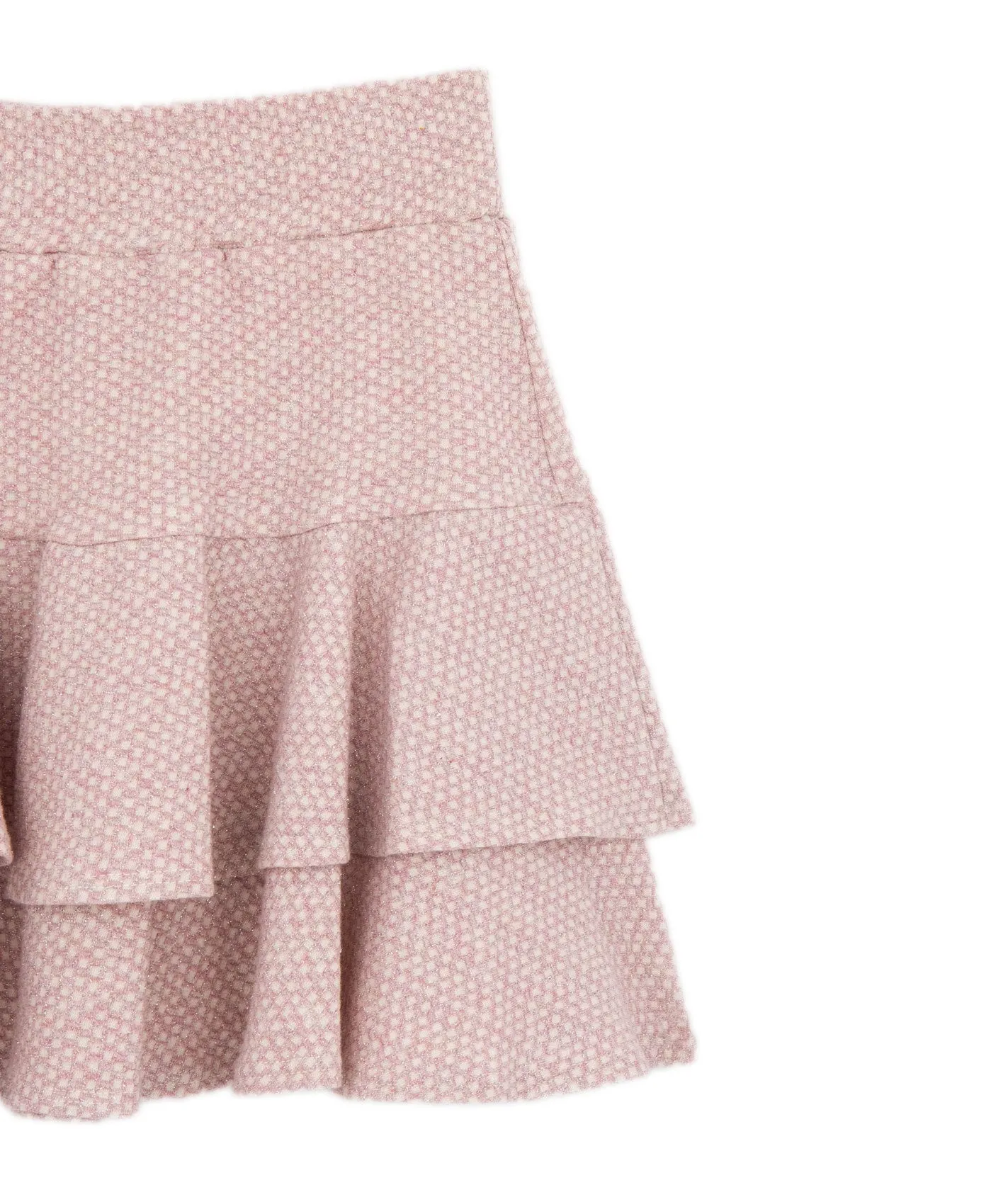 By Debra Girls Pink/Ivory 2 Tier Skirt