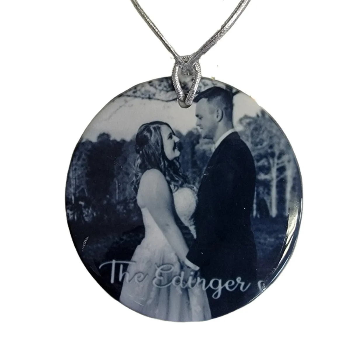 Personalized Photo Wedding Anniversary Christmas Ornament