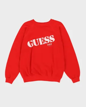 Vintage 80s Guess Men Red Sweatshirt - M