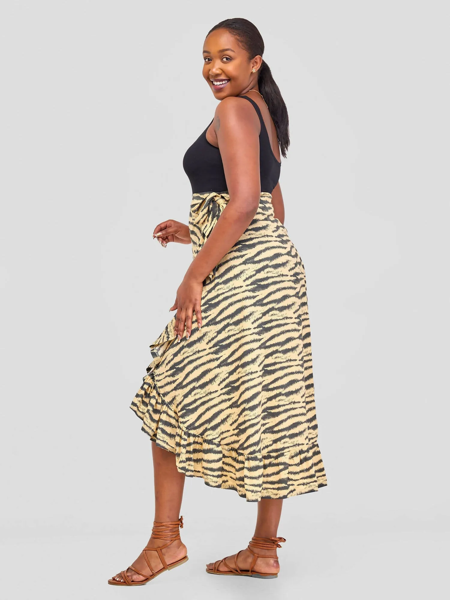 Pure Buxom Wrap Up Skirt - Yellow