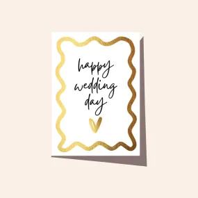 Wavy Wedding Day Card