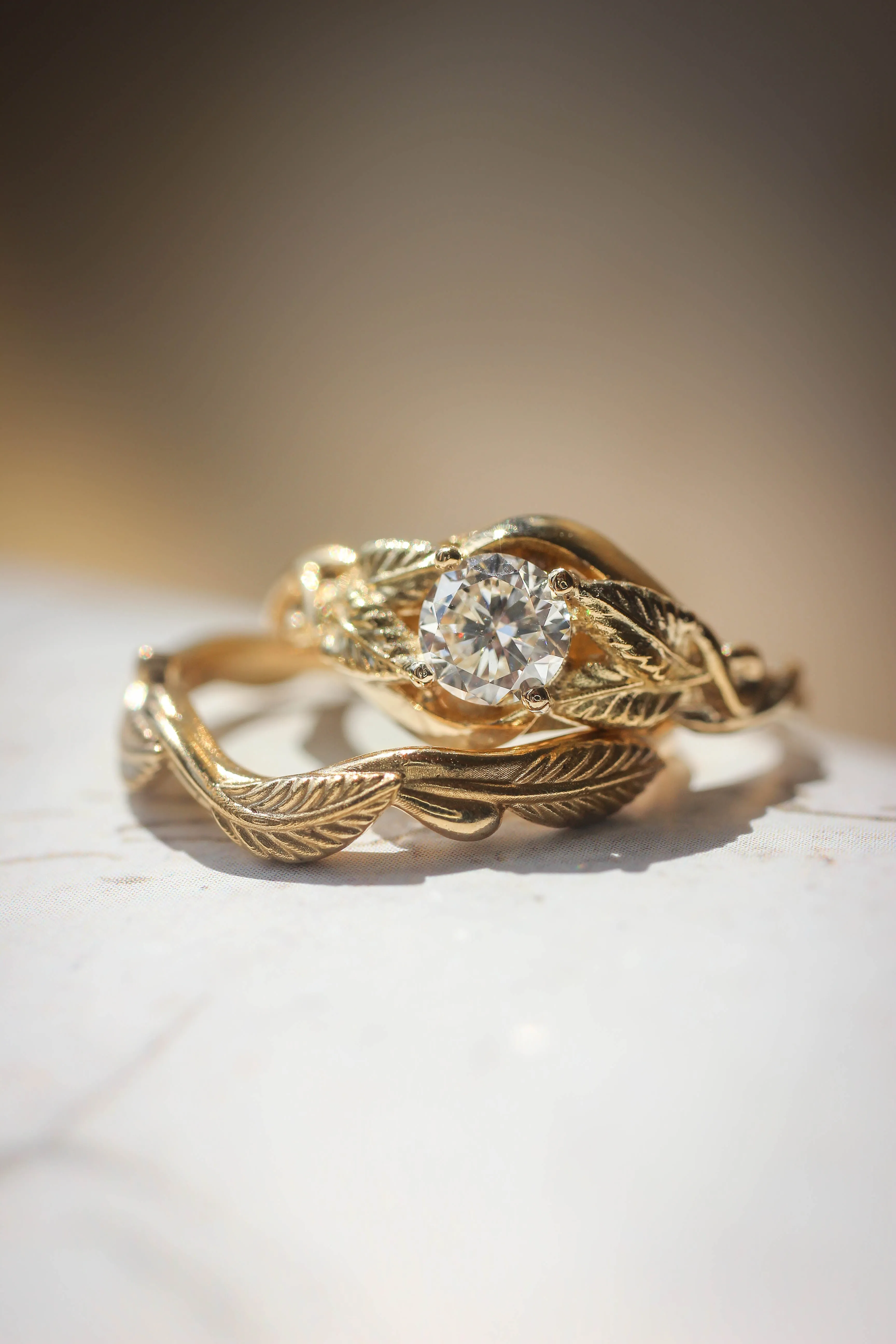 Twig wedding ring, matching band for Azalea