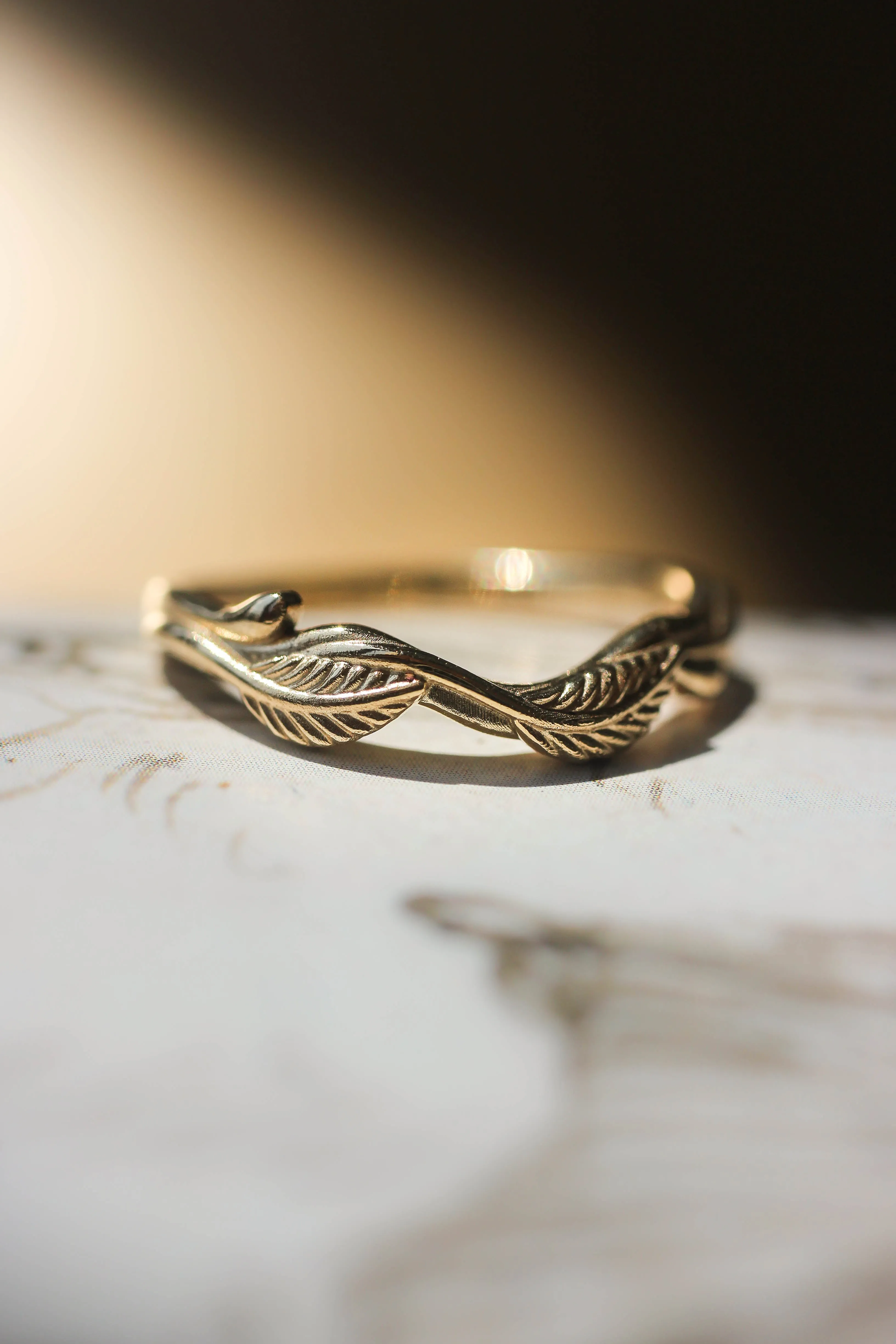 Twig wedding ring, matching band for Azalea