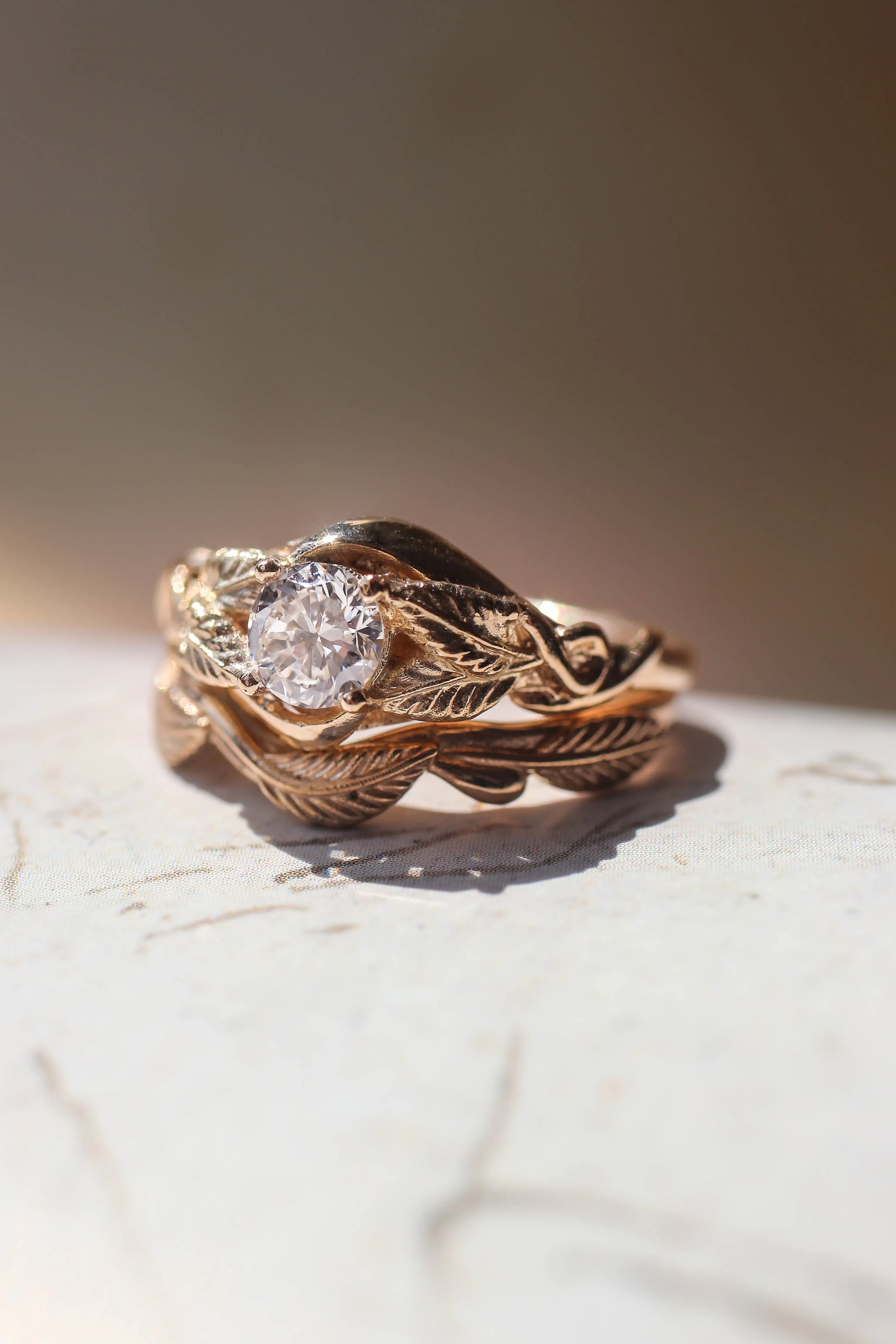 Twig wedding ring, matching band for Azalea