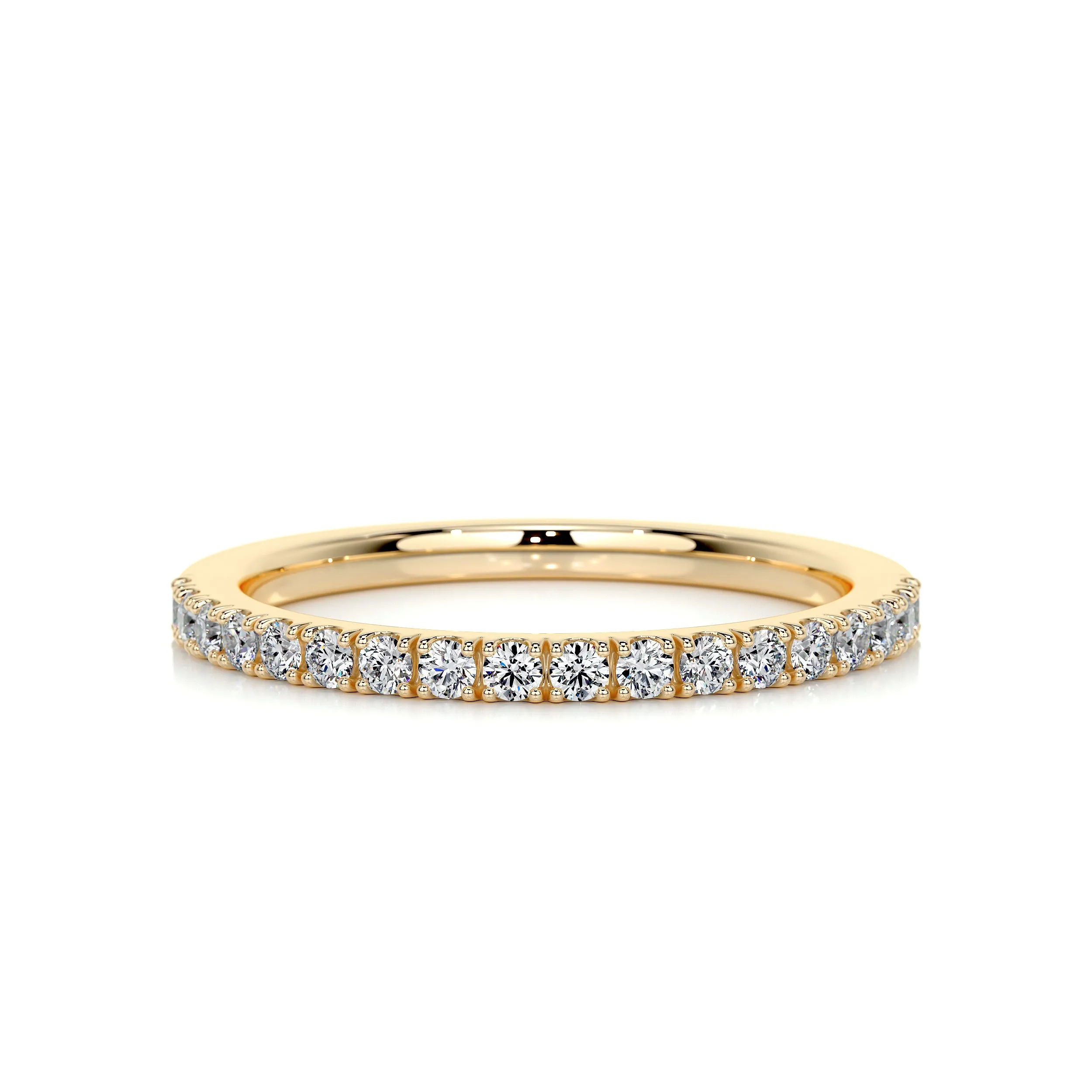 Stephanie Diamond Wedding Ring   (0.3 Carat) - 18K Yellow Gold