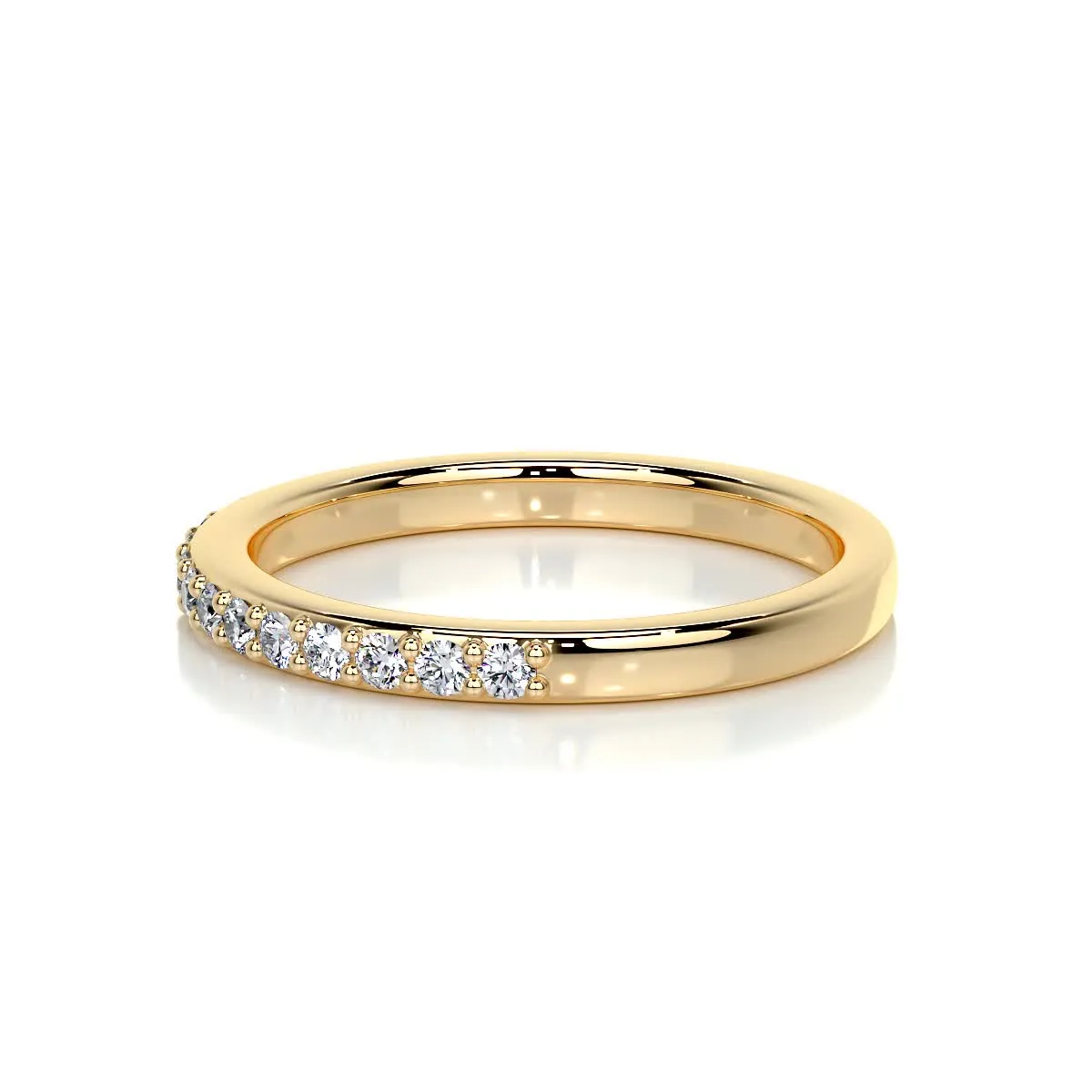 Stephanie Diamond Wedding Ring   (0.3 Carat) - 18K Yellow Gold