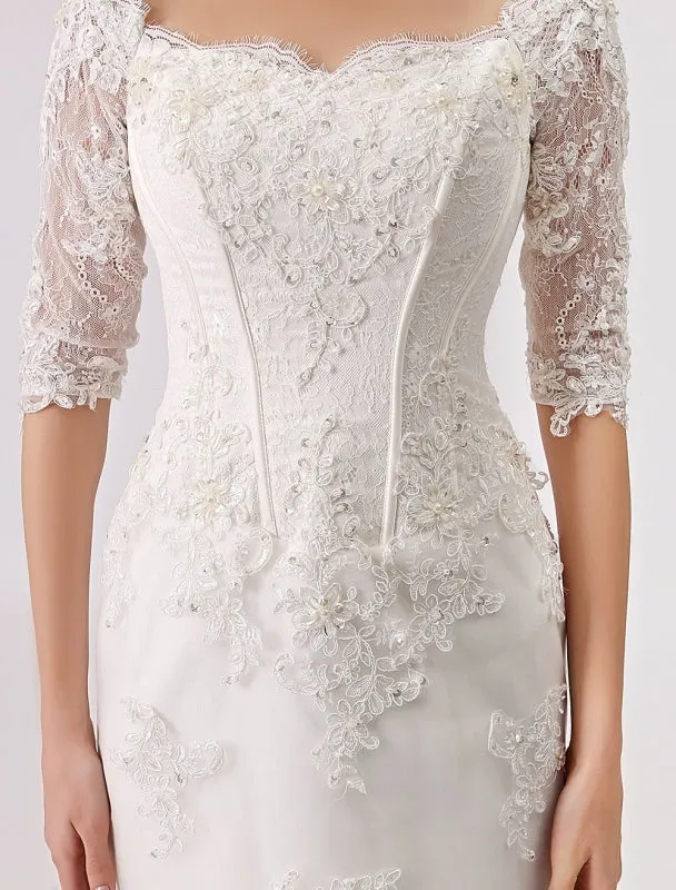 Vintage Inspired Off The Shoulder Mermaid Lace Wedding Gown Exclusive