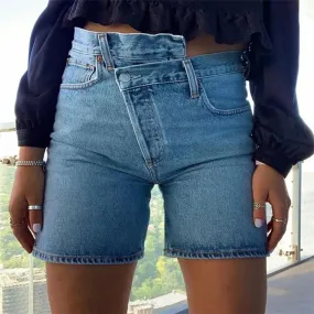 Women Denim Shorts High-waist Shorts